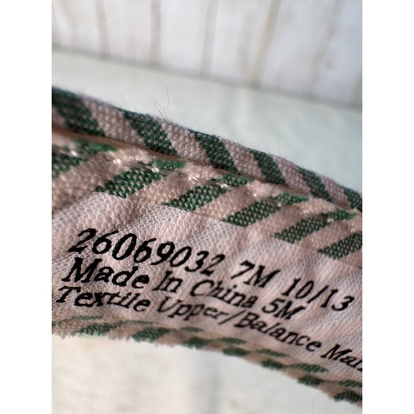 New Clarks Sandals‎ Flip Flops White Green Casual Nautical Shoes Womens Size 7M - Picture 3 of 5